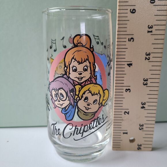 Vintage 1985 The Chipettes Drinking Glass Chipmunks Karmon/Ross Excellent Cond. - Picture 5 of 5